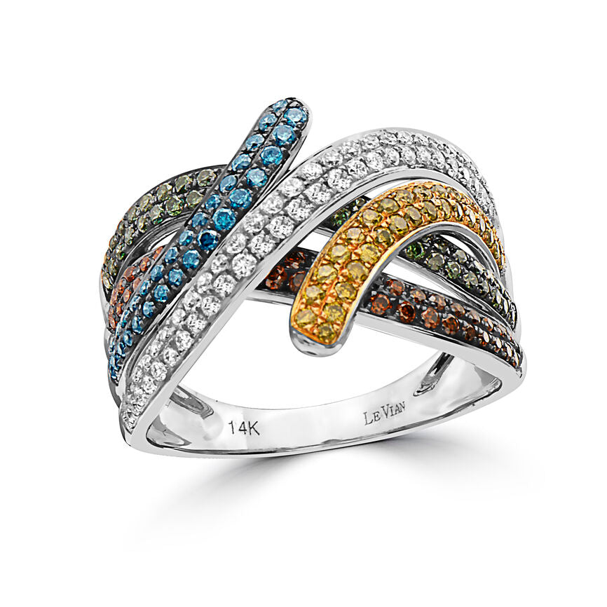 Le vian multi colored diamond ring Clearance