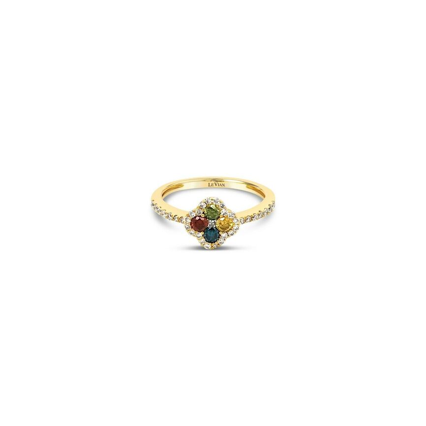 3/8 cts White Diamond Ring in 14K Yellow Gold by Le Vian - BirthStone.com