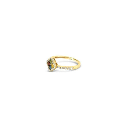 3/8 cts White Diamond Ring in 14K Yellow Gold by Le Vian - BirthStone.com