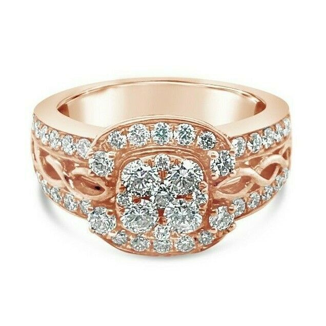 1 1/8 cts White Diamond Ring in 18K Rose Gold by Le Vian - BirthStone.com