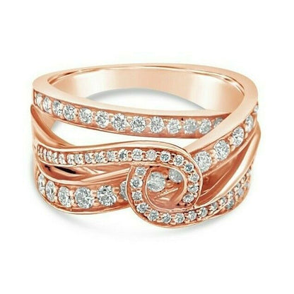 1 cts White Diamond Ring in 14K Rose Gold by Le Vian - BirthStone.com