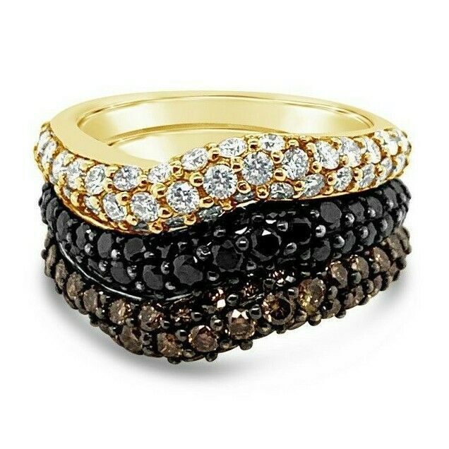 2 1/2 cts Black Diamond Ring in 14K Yellow Gold by Le Vian - BirthStone.com