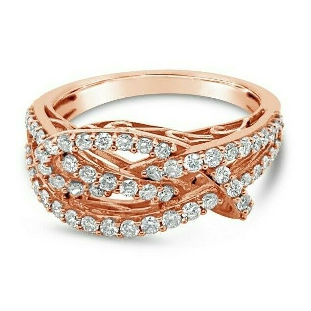 2/3 cts White Diamond Ring in 14K Rose Gold by Le Vian - BirthStone.com