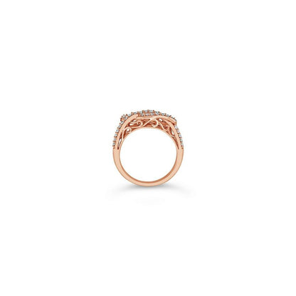 2/3 cts White Diamond Ring in 14K Rose Gold by Le Vian - BirthStone.com