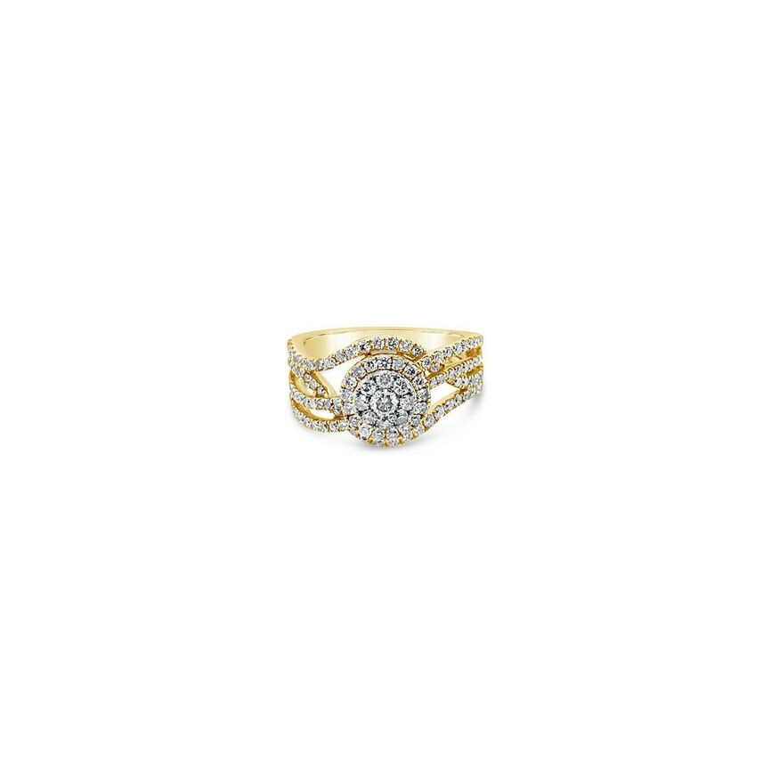 7/8 cts White Diamond Ring in 14K Yellow Gold by Le Vian - BirthStone.com