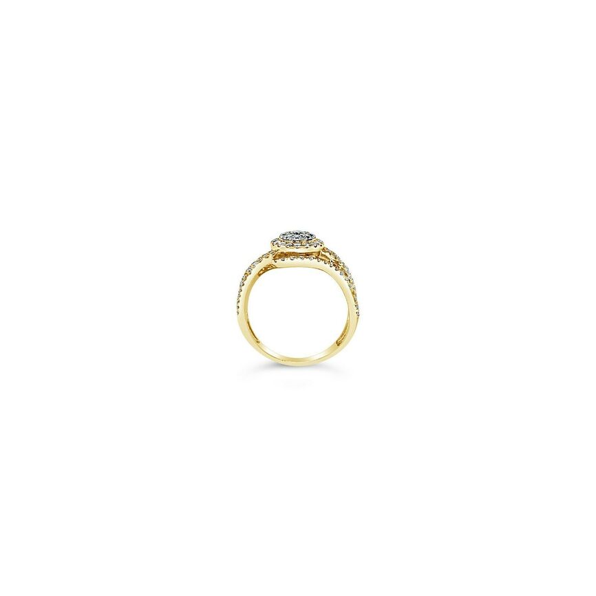 7/8 cts White Diamond Ring in 14K Yellow Gold by Le Vian