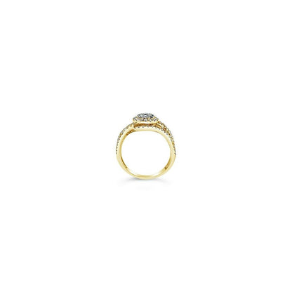 7/8 cts White Diamond Ring in 14K Yellow Gold by Le Vian