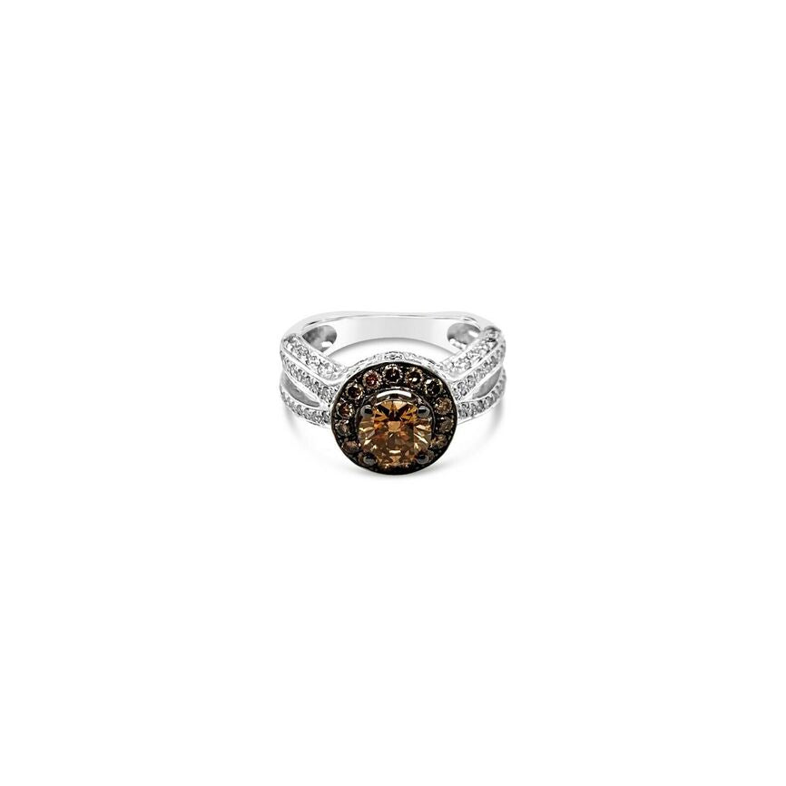 1 1/8 cts Chocolate Diamond Ring in 14K White Gold by Le Vian - BirthStone.com