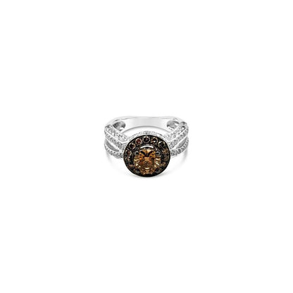 1 1/8 cts Chocolate Diamond Ring in 14K White Gold by Le Vian - BirthStone.com