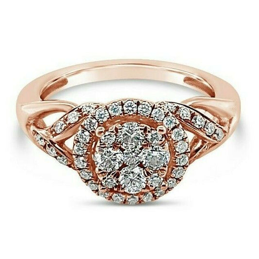 3/4 cts White Diamond Ring in 14K Rose Gold by Le Vian - BirthStone.com