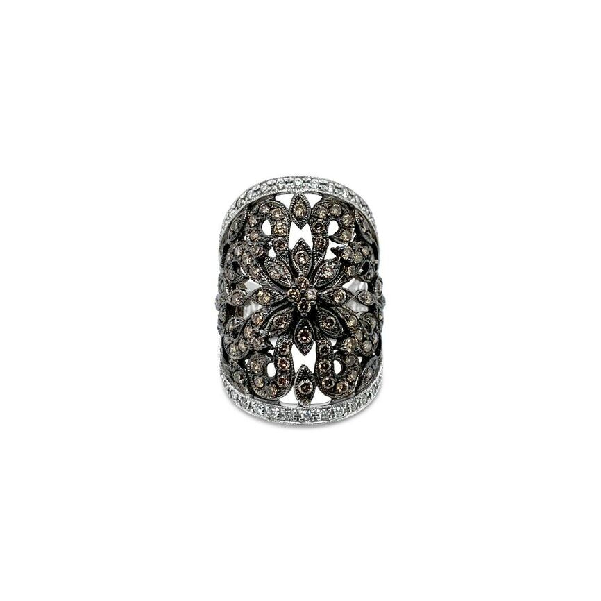 2 cts Chocolate Diamond Cocktail Ring in 14K White Gold by Le Vian - BirthStone.com