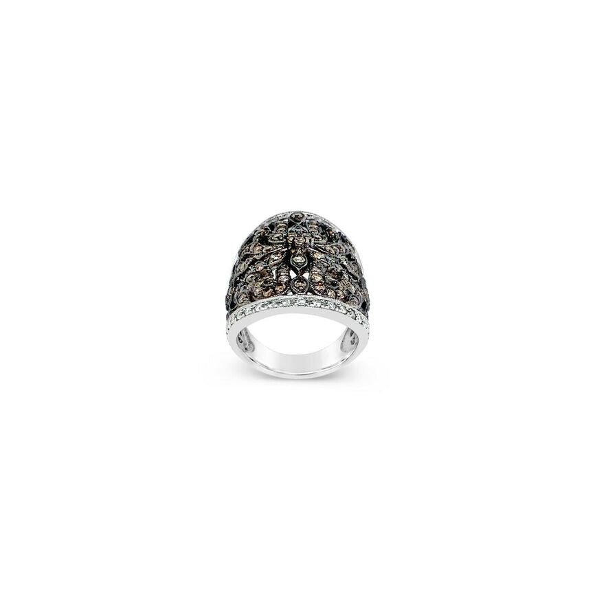 2 cts Chocolate Diamond Cocktail Ring in 14K White Gold by Le Vian - BirthStone.com