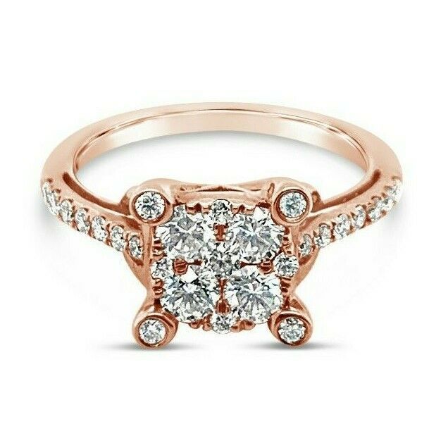 7/8 cts White Diamond Ring in 14K Rose Gold by Le Vian - BirthStone.com