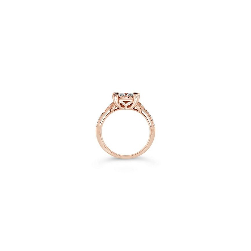 7/8 cts White Diamond Ring in 14K Rose Gold by Le Vian - BirthStone.com