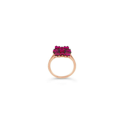 2 5/8 cts Red Ruby and Ruby Ring in 14K Rose Gold by Le Vian - BirthStone.com