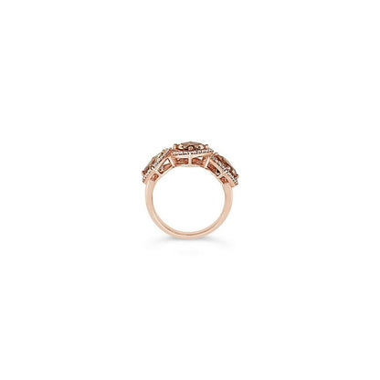 LeVian® Ring Peach Morganite? Vanilla Diamonds® 14K Strawberry Gold®