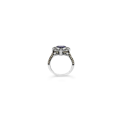 LeVian® Ring Tanzanite Chocolate Diamonds® Vanilla Diamonds® 14K Vanilla Gold®