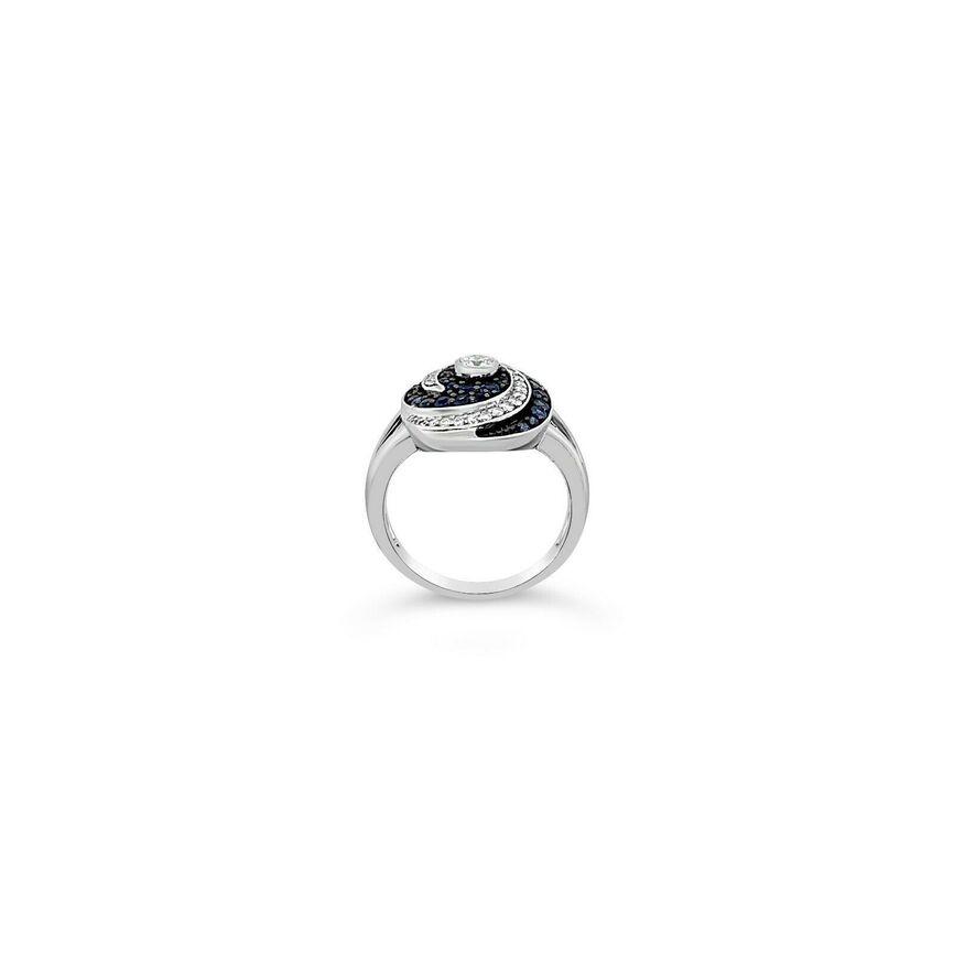 3/4 cts Blue Sapphire and Diamond Ring in 14K White Gold by Le Vian - BirthStone.com