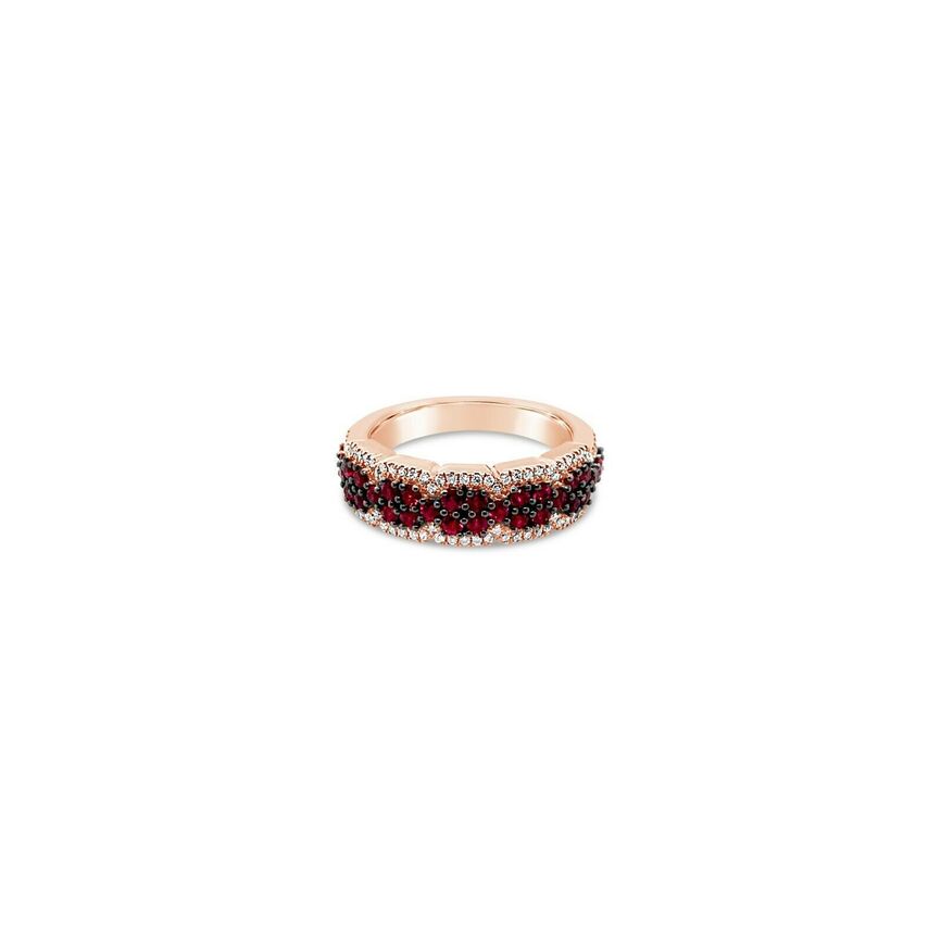 1 cts Red Ruby and Diamond Ring in 14K Rose Gold by Le Vian - BirthStone.com