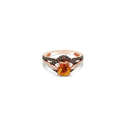 1 7/8 cts Orange Spessartine Garnet and Diamond Ring in 14K Rose Gold by Le Vian - BirthStone.com