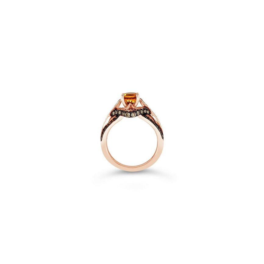 1 7/8 cts Orange Spessartine Garnet and Diamond Ring in 14K Rose Gold by Le Vian - BirthStone.com