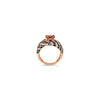 LeVian Ring Peach Morganite? Chocolate Diamonds® Vanilla Diamonds® 14K Rose Gold