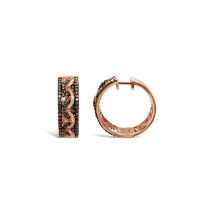 1 cts Chocolate Diamond Earrings in 14K Rose Gold by Le Vian - BirthStone.com