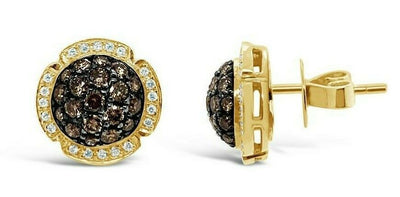 LeVian Chocolatier® Earrings Chocolate Diamonds® White Diamonds 14K Honey Gold™