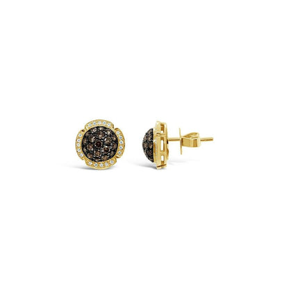 1 cts Chocolate Diamond Earrings in 14K Yellow Gold by Le Vian - BirthStone.com