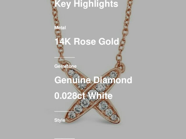 1/4 cts White Diamond Necklace in 14K Rose Gold by Le Vian