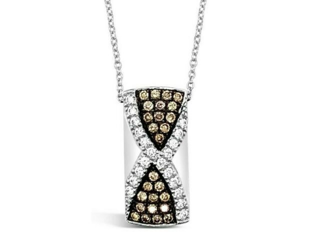 LeVian Chocolatier® Pendant Vanilla Diamonds® Chocolate Diamonds® 14K White Gold