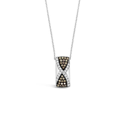 LeVian Chocolatier® Pendant Vanilla Diamonds® Chocolate Diamonds® 14K White Gold