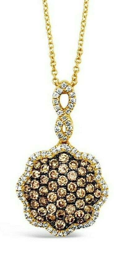 Le Vian Grand Sample Sale Pendant featuring Chocolate Diamonds, White Diamonds set in 14K Yellow Gold - BirthStone.com