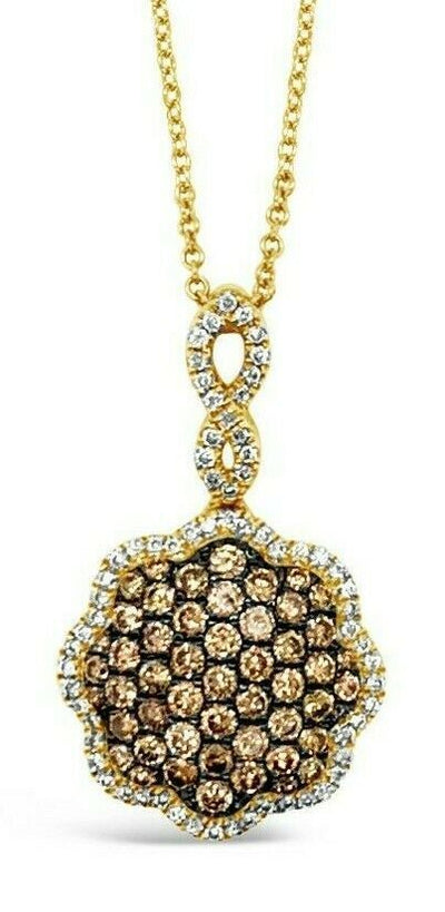 LeVian Chocolatier® Pendant Vanilla Diamonds® Chocolate Diamonds® 14K Honey Gold