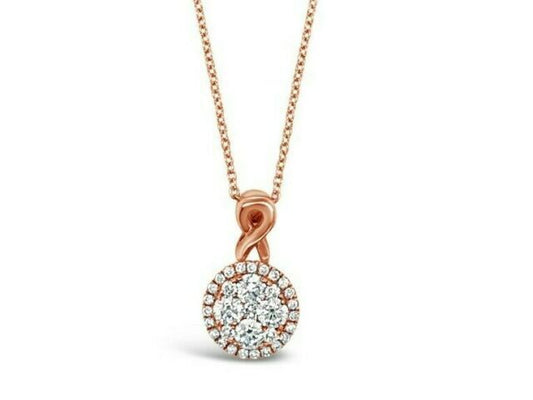 1/2 cts White Diamond Necklace in 14K Rose Gold by Le Vian - BirthStone.com