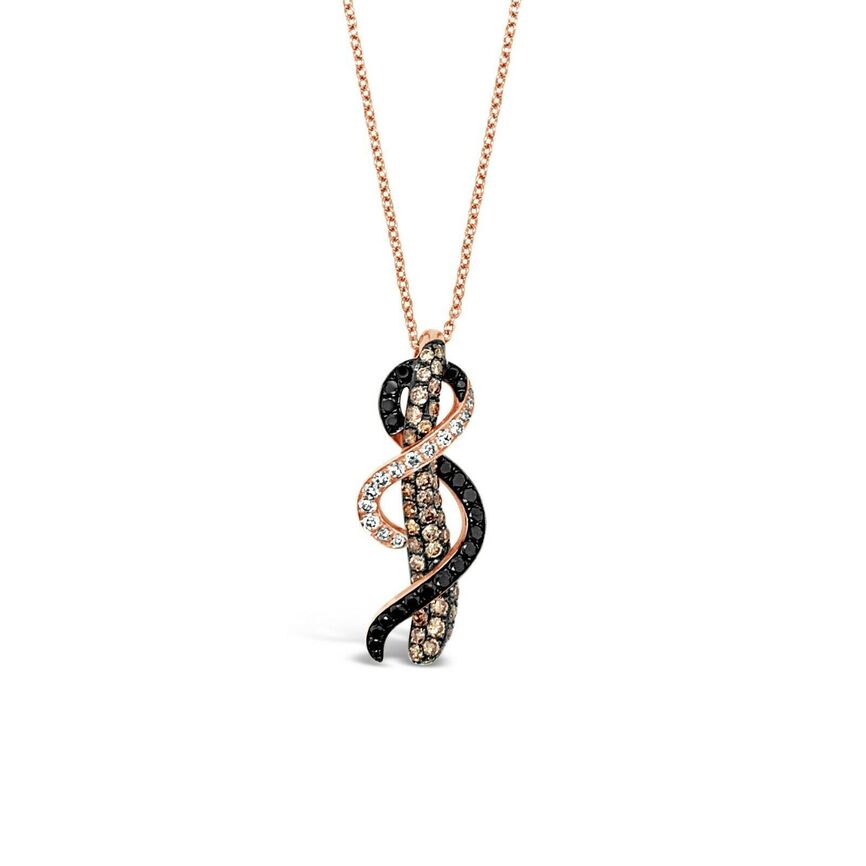 1 cts White Diamond Necklace in 14K Rose Gold by Le Vian - BirthStone.com