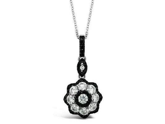 1 1/4 cts Black Diamond Necklace in 14K White Gold by Le Vian - BirthStone.com