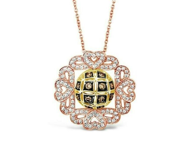 2/3 cts Chocolate Diamond Necklace in 14K Two Tone Gold by Le Vian - BirthStone.com