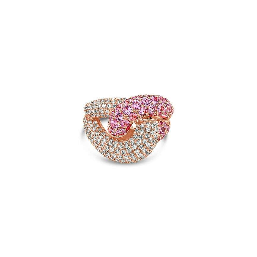 4 3/4 cts Pink Sapphire and Diamond Ring in 14K Rose Gold by Le Vian - BirthStone.com