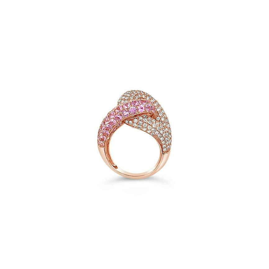 4 3/4 cts Pink Sapphire and Diamond Ring in 14K Rose Gold by Le Vian - BirthStone.com