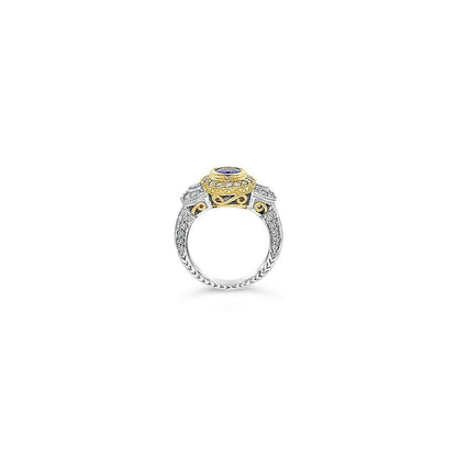 2 1/8 cts Blue Tanzanite and Diamond Ring in 14K Two Tone Gold by Le Vian - BirthStone.com