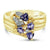 1/2 cts Blue Tanzanite and Diamond Ring in 14K Yellow Gold by Le Vian