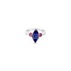 LeVian 14K Two-Tone Gold Tanzanite Pink Sapphire Classic Pretty Cocktail Ring