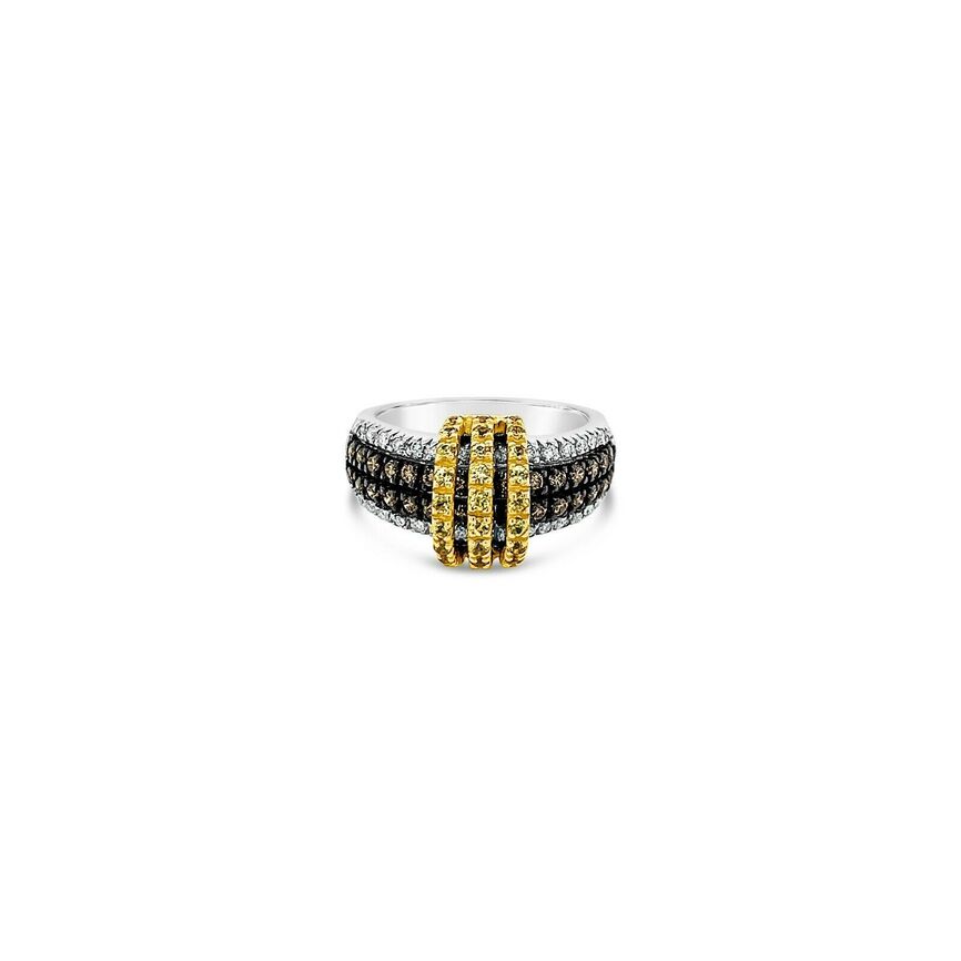 3/4 cts Yellow Sapphire and Diamond Ring in 14K Two Tone Gold by Le Vian - BirthStone.com