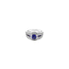 Le Vian 14K White Gold, Blue-Purple Tanzanite Gemstone Round Diamond Halo Ring