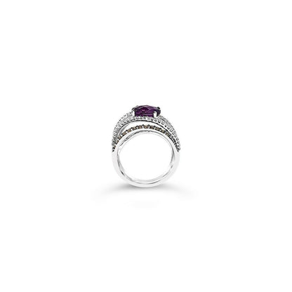 LeVian Amethyst Ring 2 1/8 cts Purple Band in 14K White Gold Size 7 - BirthStone.com