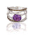 LeVian Amethyst Ring 2 1/8 cts Purple Band in 14K White Gold Size 7