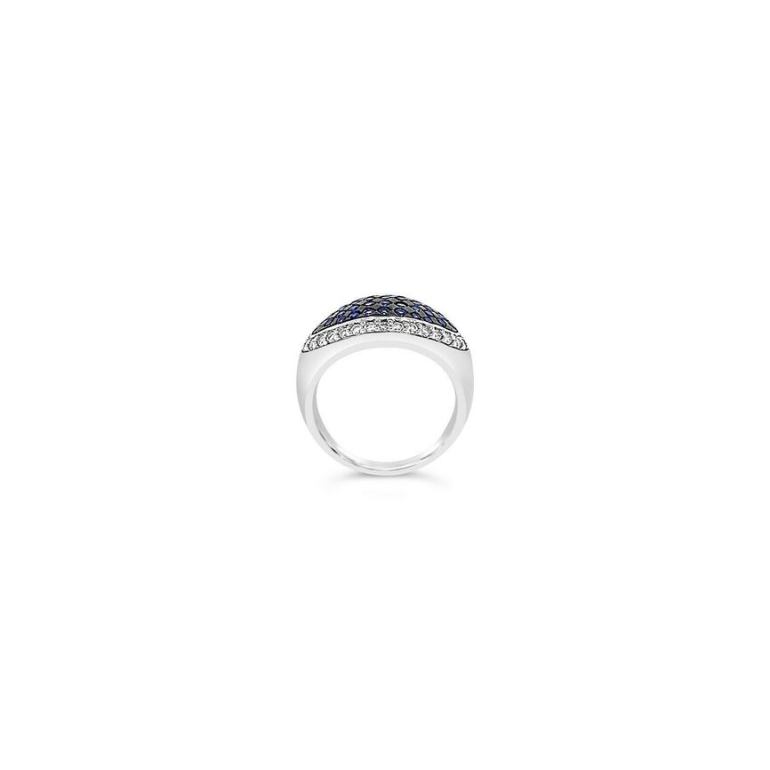 1 1/4 cts Blue Sapphire and Diamond Ring in 14K White Gold by Le Vian - BirthStone.com