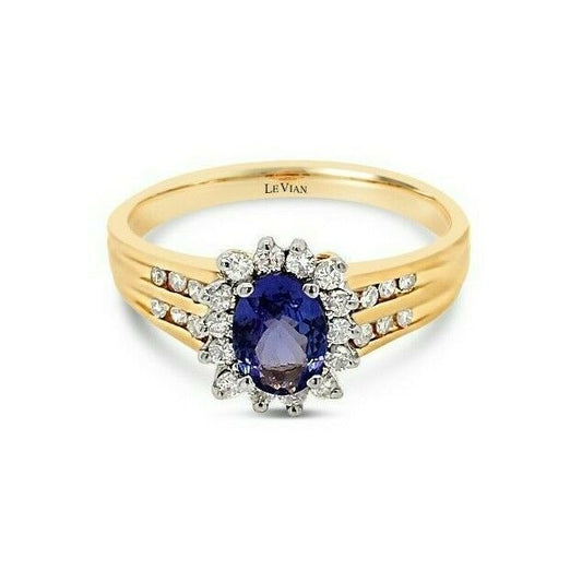 1 1/2 cts Blue Tanzanite Ring in 14K Yellow Gold by Le Vian - BirthStone.com