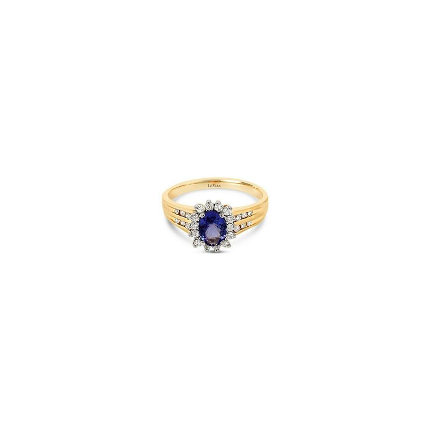 1 1/2 cts Blue Tanzanite Ring in 14K Yellow Gold by Le Vian - BirthStone.com